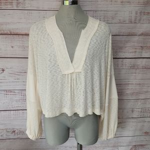 Urban Outfitters Cream Long Sleeve Top